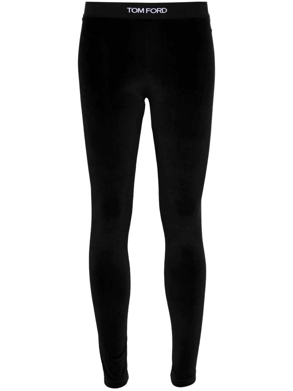 Tom Ford Black Branded-Waist Leggings